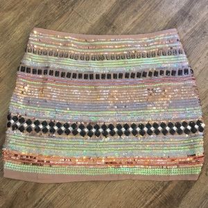 NBW Beaded Mini Skirt
